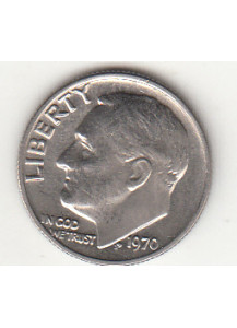 1970 - 10 Cents (Dime) Rame-nickel Dollaro Stati Uniti Roosevelt  Dime FDC